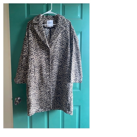 Zara basic dept Z1975 size medium animal print coat vintage - Picture 1 of 8